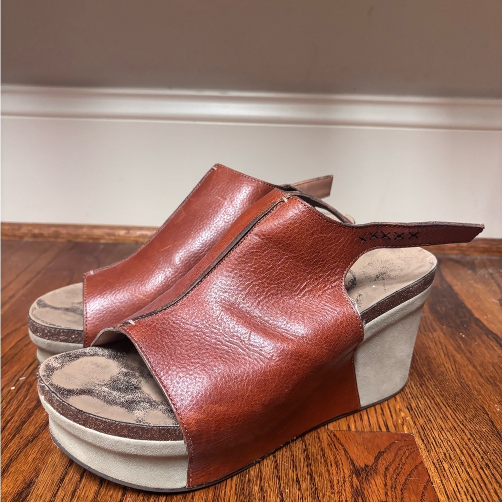OTBT Brown Leather Sandals for Women